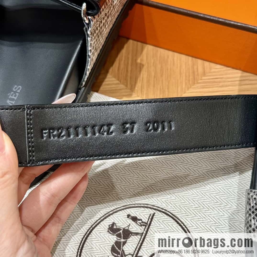 Hermès 225 CHYPRE SANDAL uncle shoes, black/CK89/Noir/Himalaya/Lizard primary color