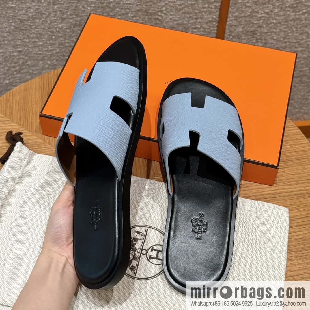 Hermès 182 Men's slippers Candy Blue/7N/Celeste