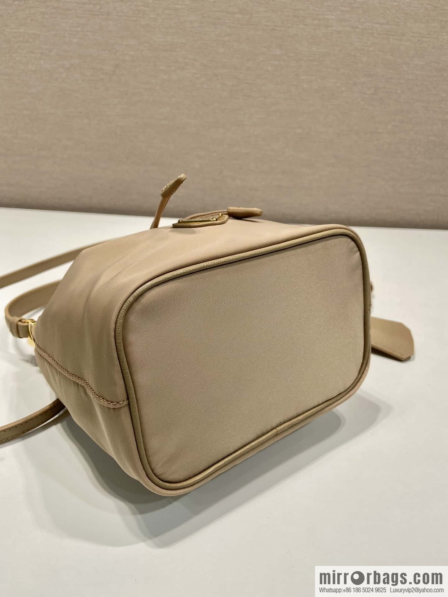 PRADA ๐ new bucket bag ๐ 1BE067 upgraded version, milk tea color