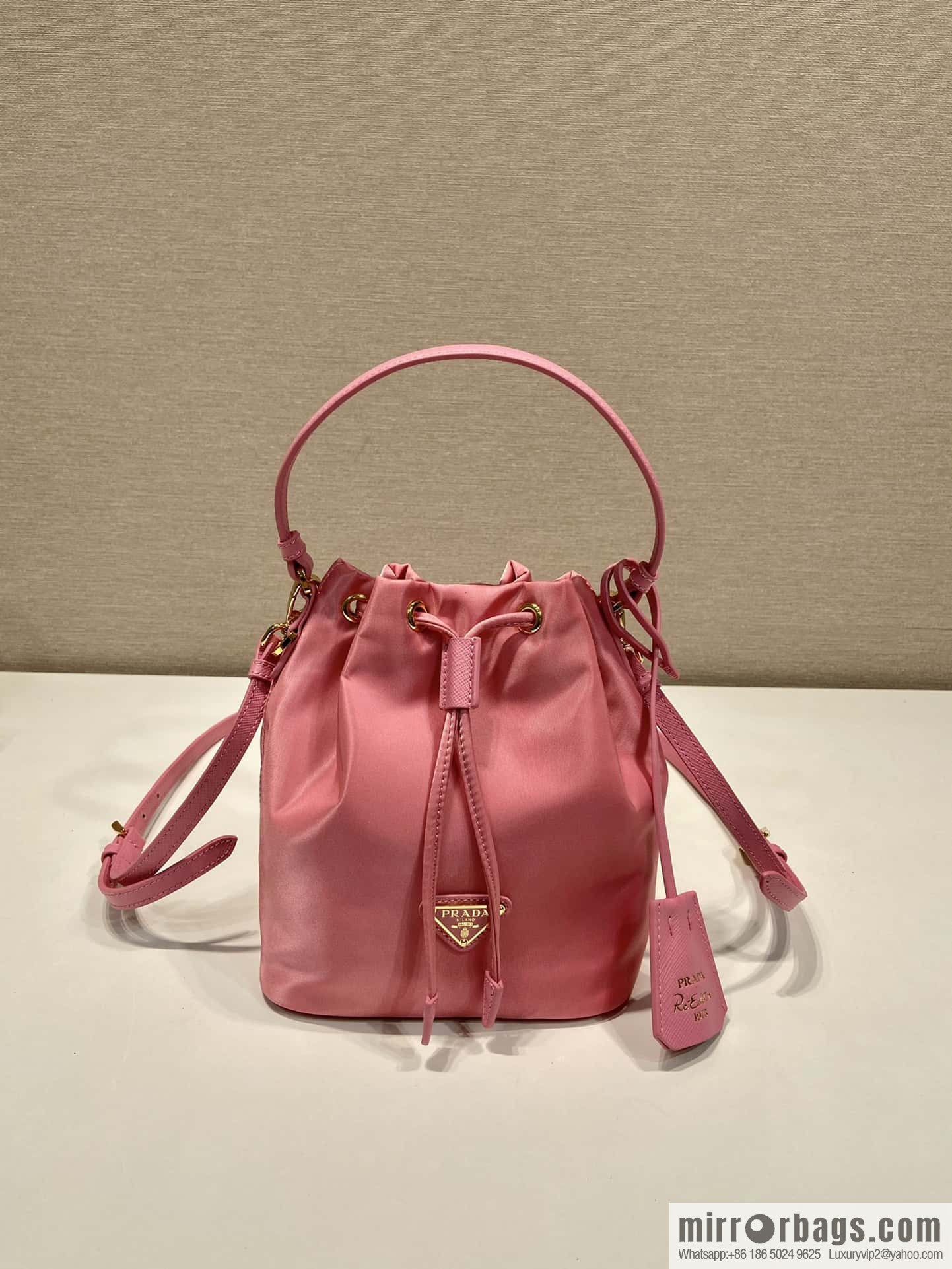 PRADA 🎉 new bucket bag 🎉 1BE067 upgraded pink