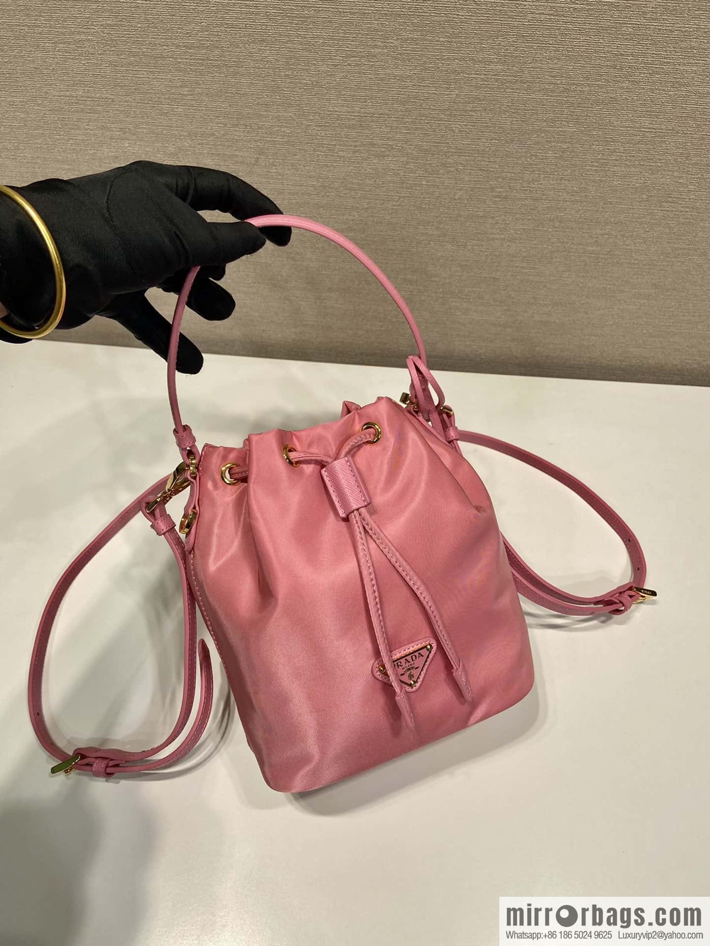 PRADA 🎉 new bucket bag 🎉 1BE067 upgraded pink