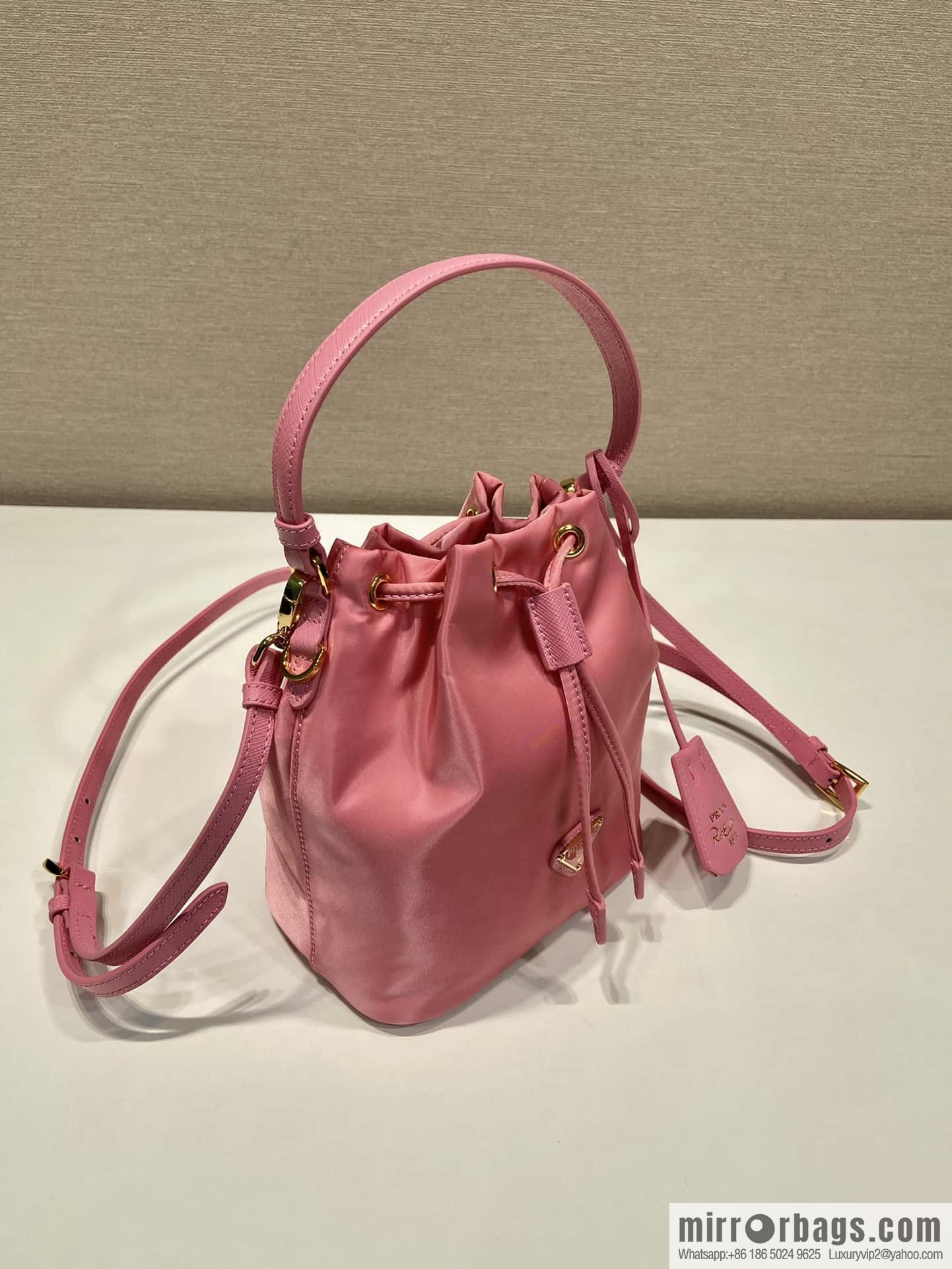 PRADA 🎉 new bucket bag 🎉 1BE067 upgraded pink