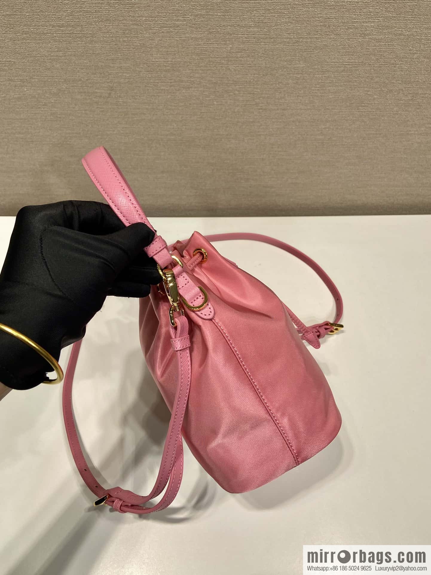PRADA 🎉 new bucket bag 🎉 1BE067 upgraded pink