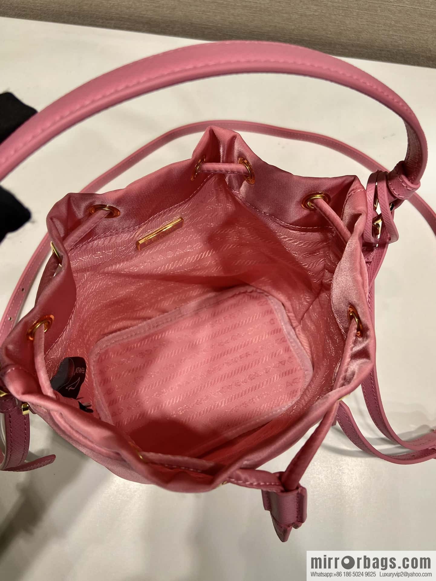 PRADA 🎉 new bucket bag 🎉 1BE067 upgraded pink