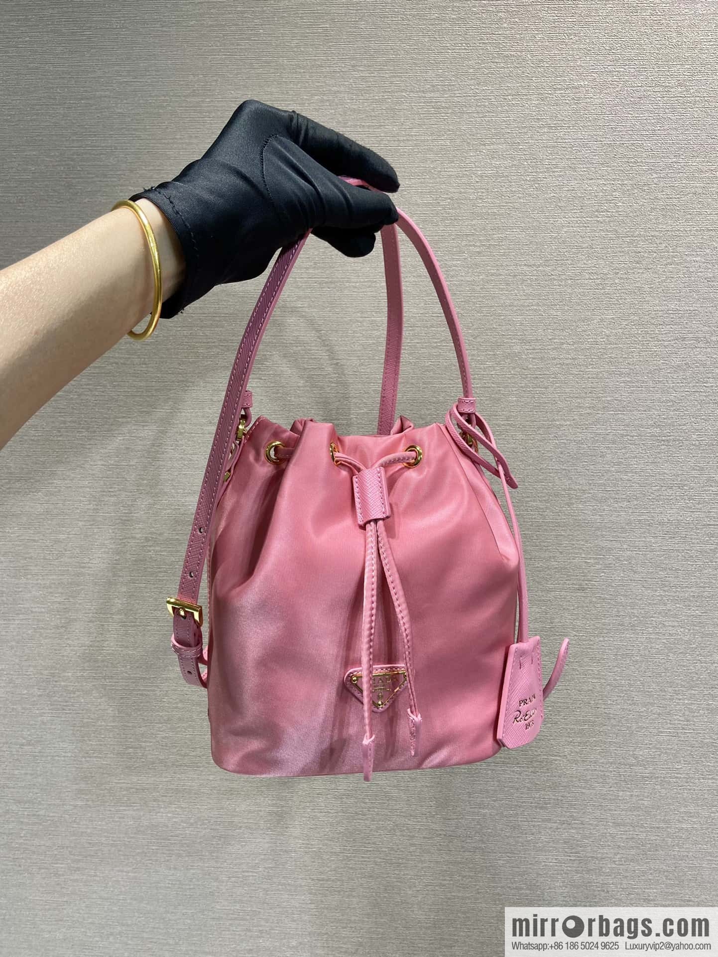 PRADA 🎉 new bucket bag 🎉 1BE067 upgraded pink