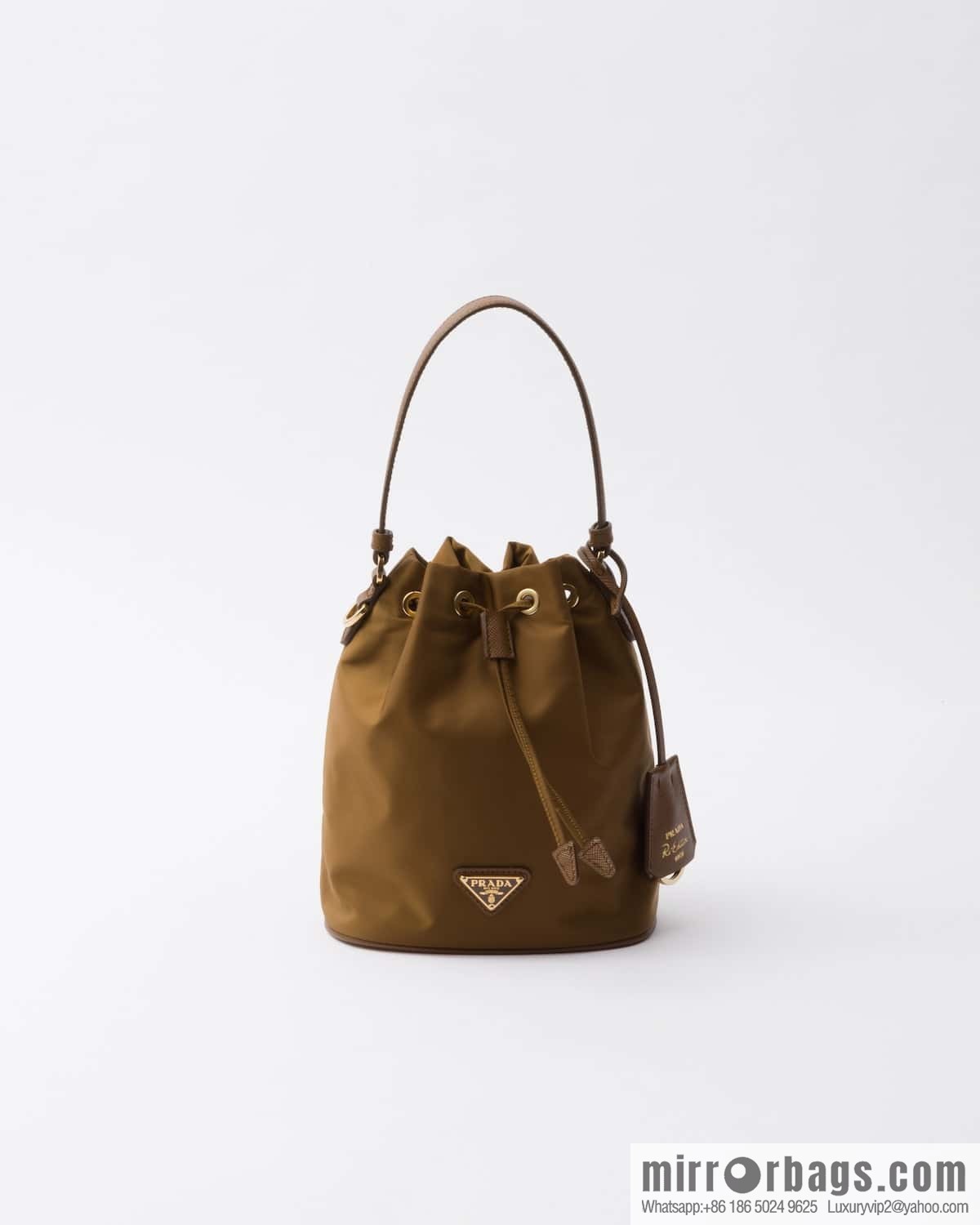 PRADA 🎉 new bucket bag 🎉 1BE067 upgraded version, brown