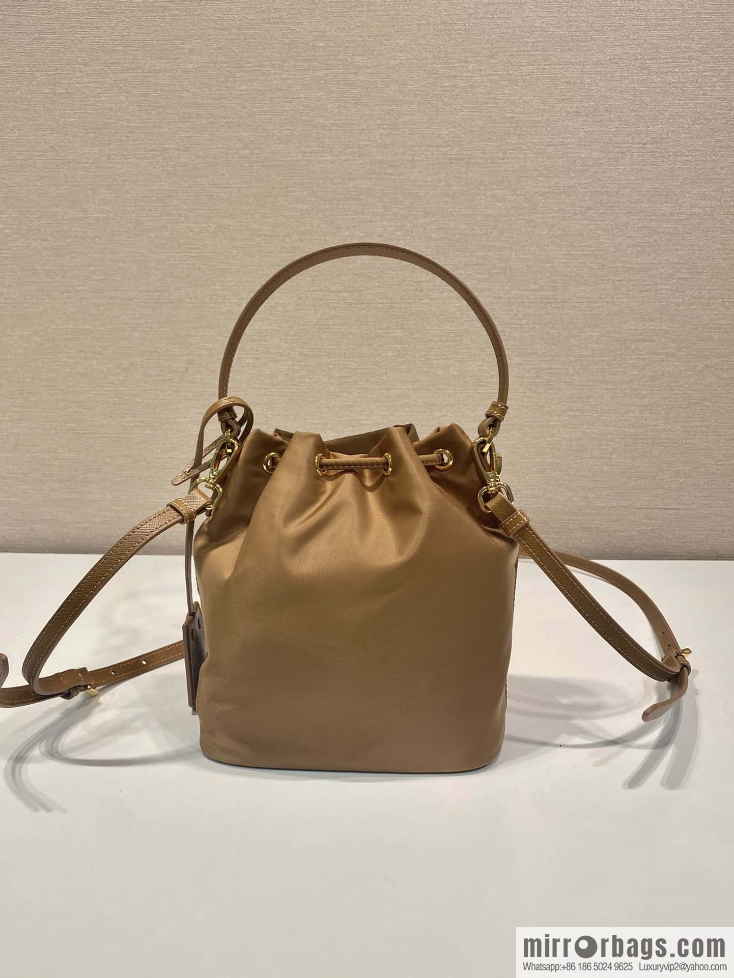 PRADA 🎉 new bucket bag 🎉 1BE067 upgraded version, brown