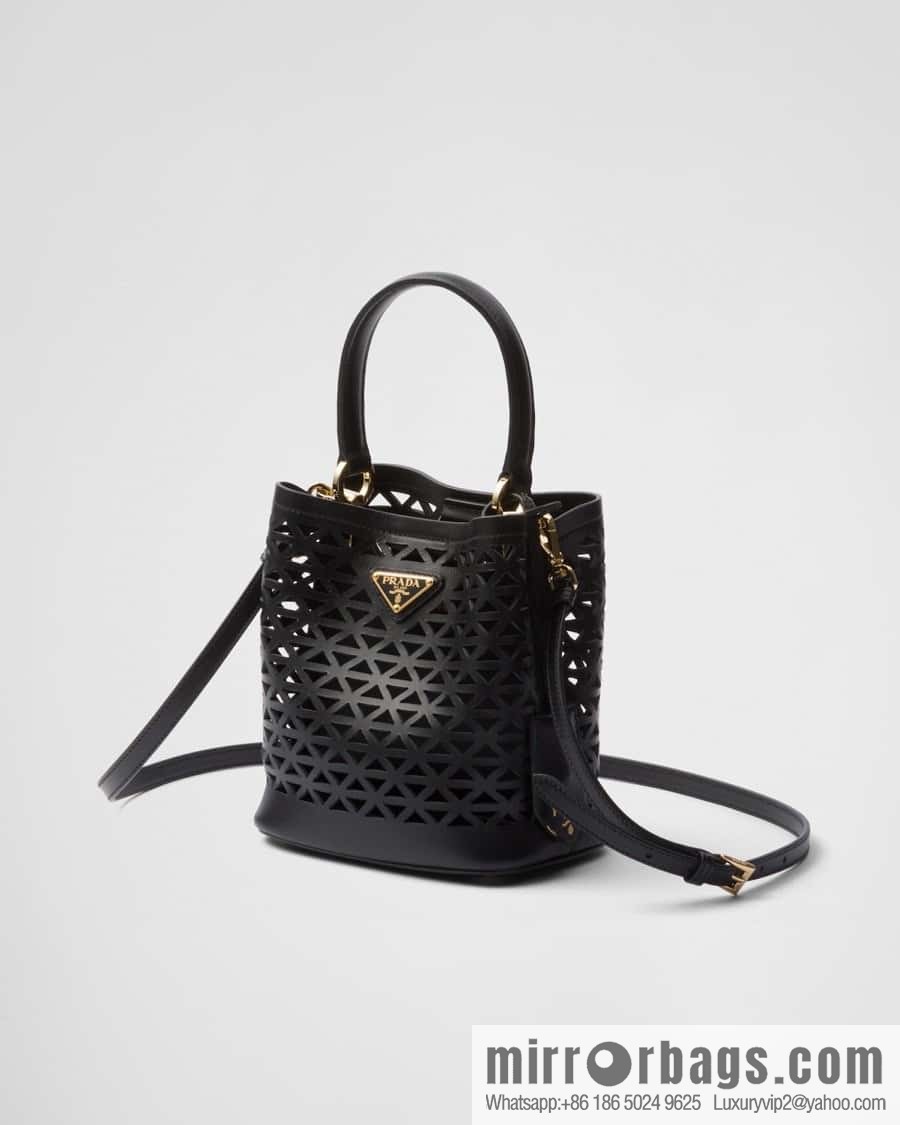PRADA 🎉 cut-out bucket bag 🎉 1BA217 cut-out black