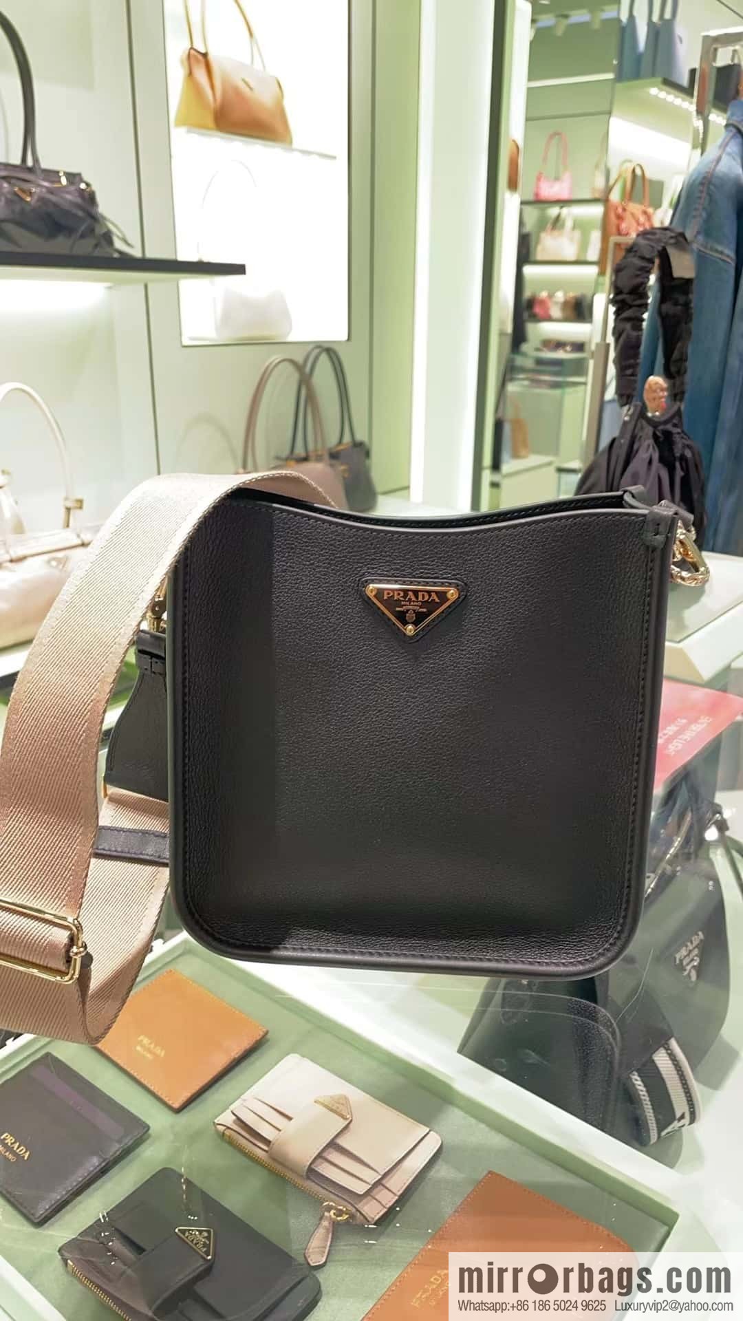 PRADA 👏 new shoulder strap bag 👏 1B H220 🎉 tote bag black