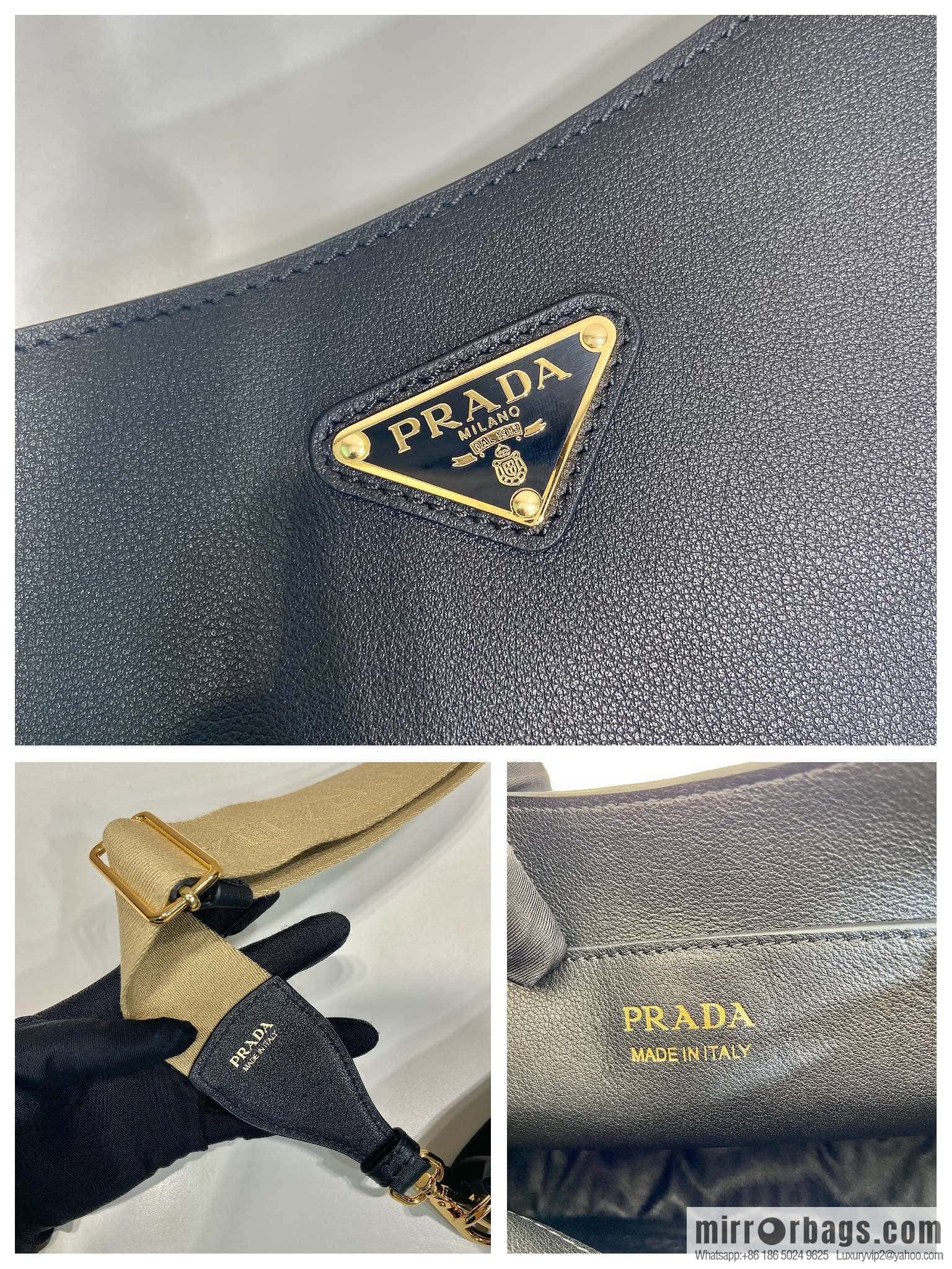 PRADA 👏 new shoulder strap bag 👏 1B H220 🎉 tote bag black