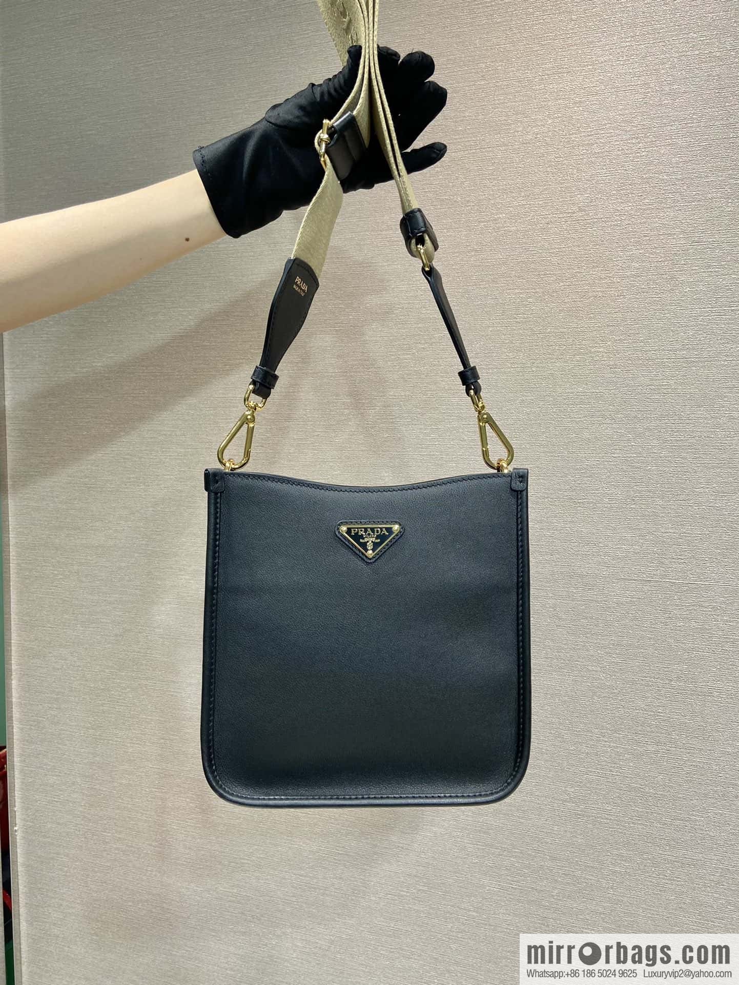 PRADA 👏 new shoulder strap bag 👏 1B H220 🎉 tote bag black