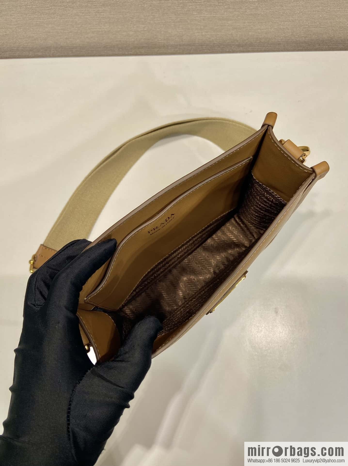 PRADA 👏 new shoulder strap bag 👏 1B H220 🎉 tote bag, brown