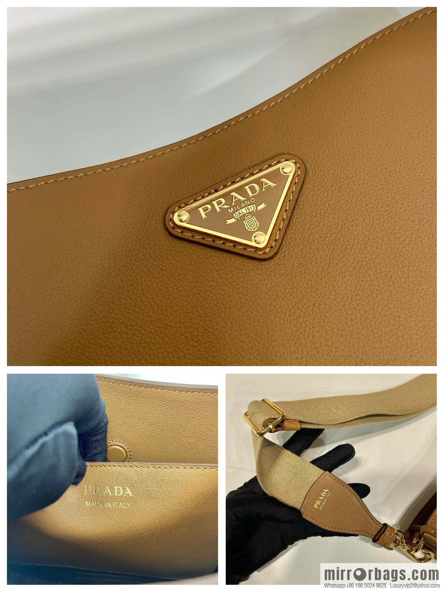 PRADA 👏 new shoulder strap bag 👏 1B H220 🎉 tote bag, brown