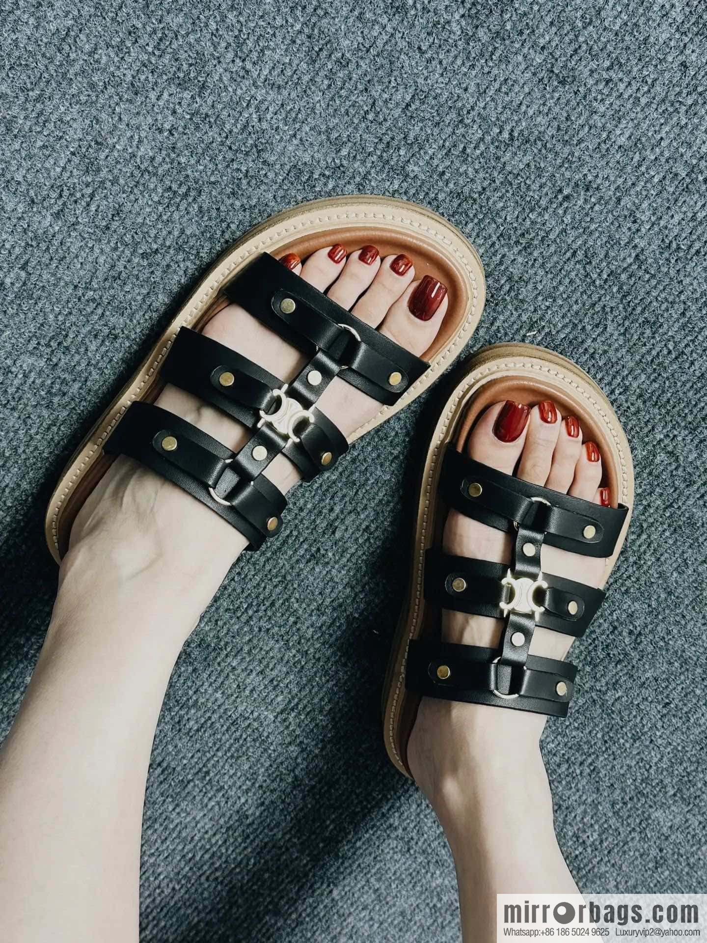 CELINE Roman Arc de Triomphe Platform Sandals