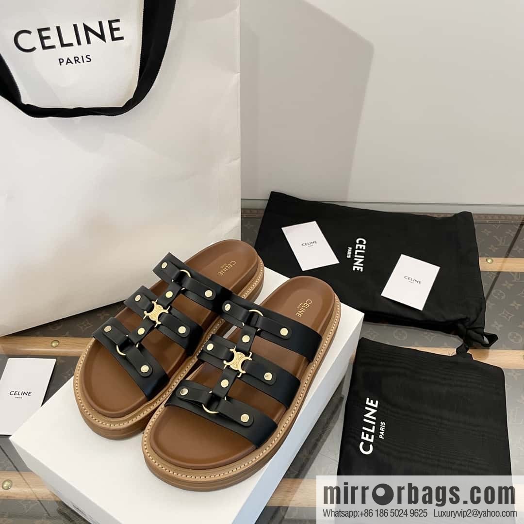 CELINE Roman Arc de Triomphe Platform Sandals