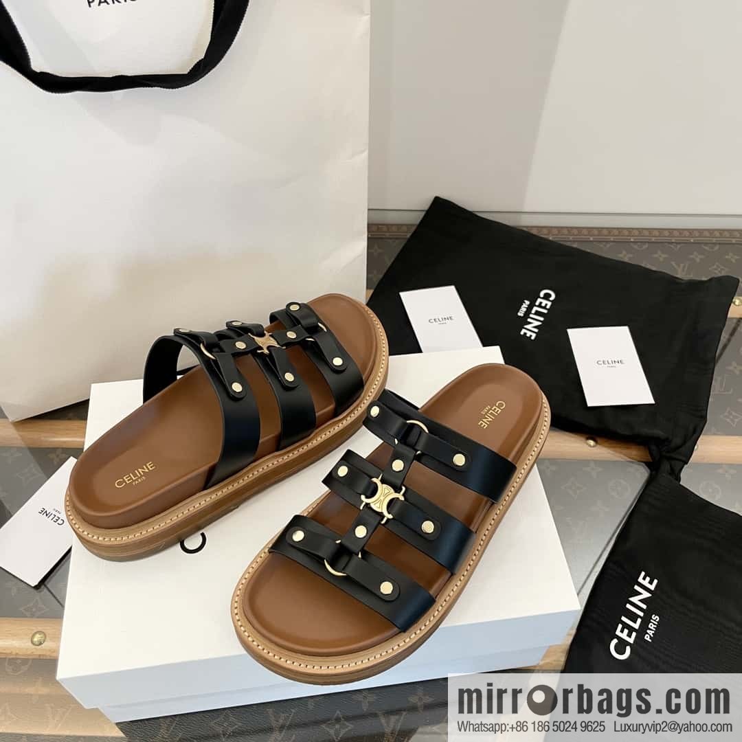 CELINE Roman Arc de Triomphe Platform Sandals