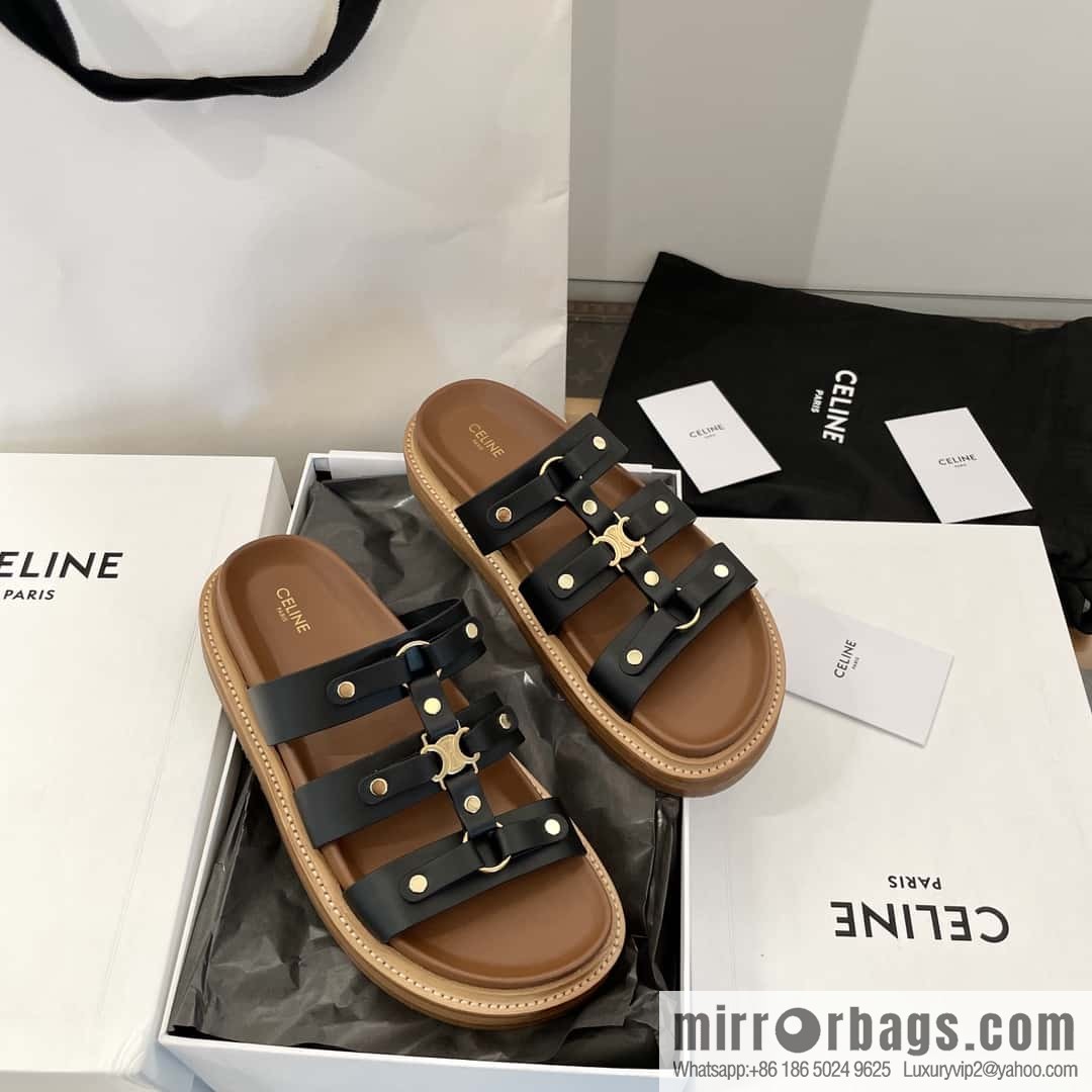 CELINE Roman Arc de Triomphe Platform Sandals
