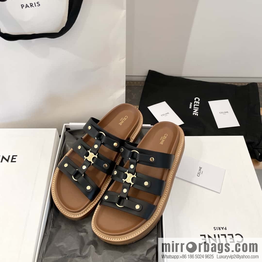 CELINE Roman Arc de Triomphe Platform Sandals