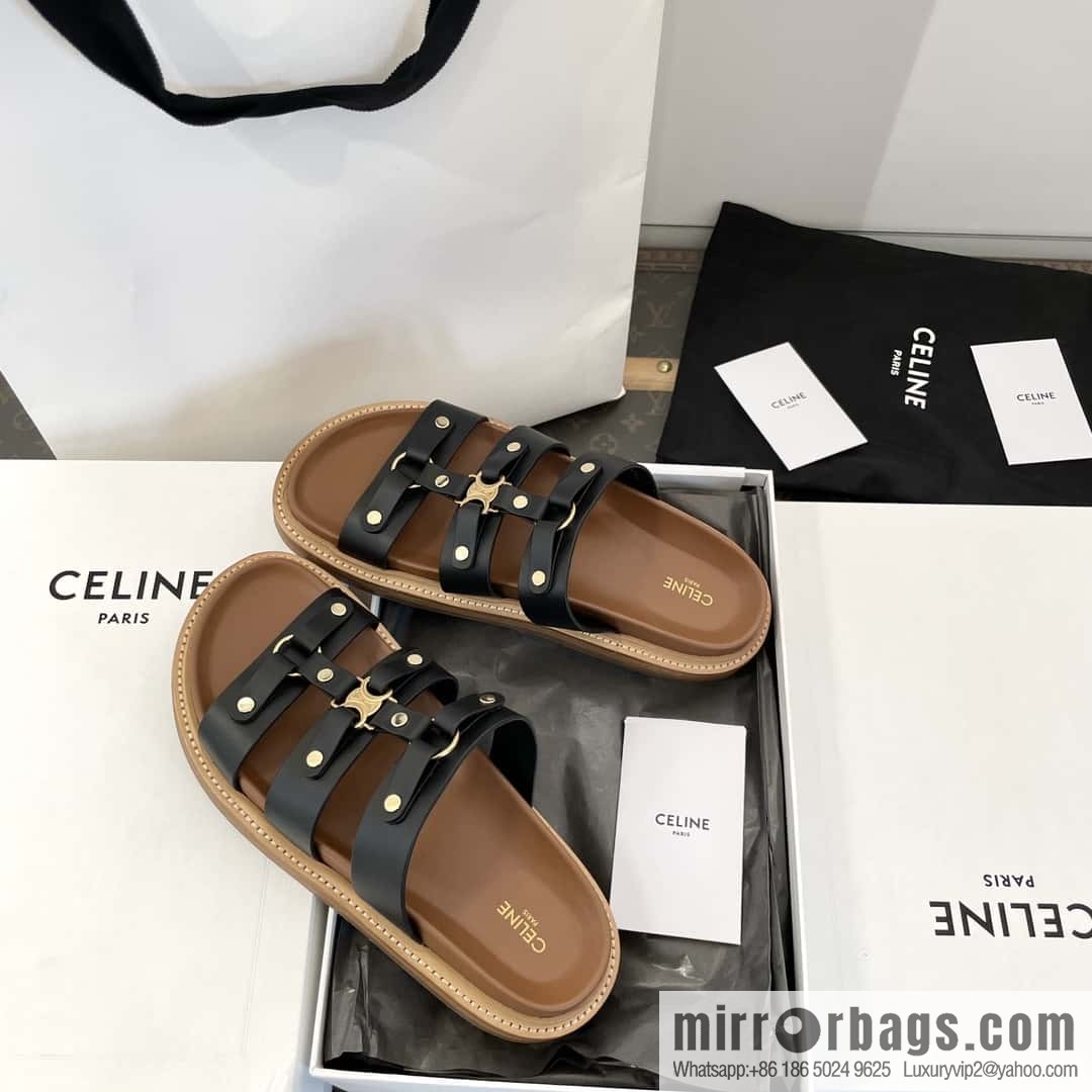 CELINE Roman Arc de Triomphe Platform Sandals