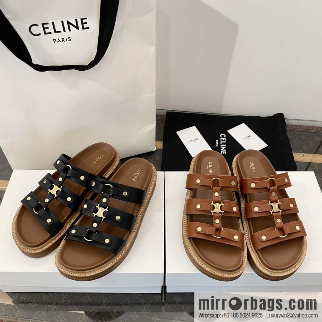 CELINE Roman Arc de Triomphe Platform Sandals