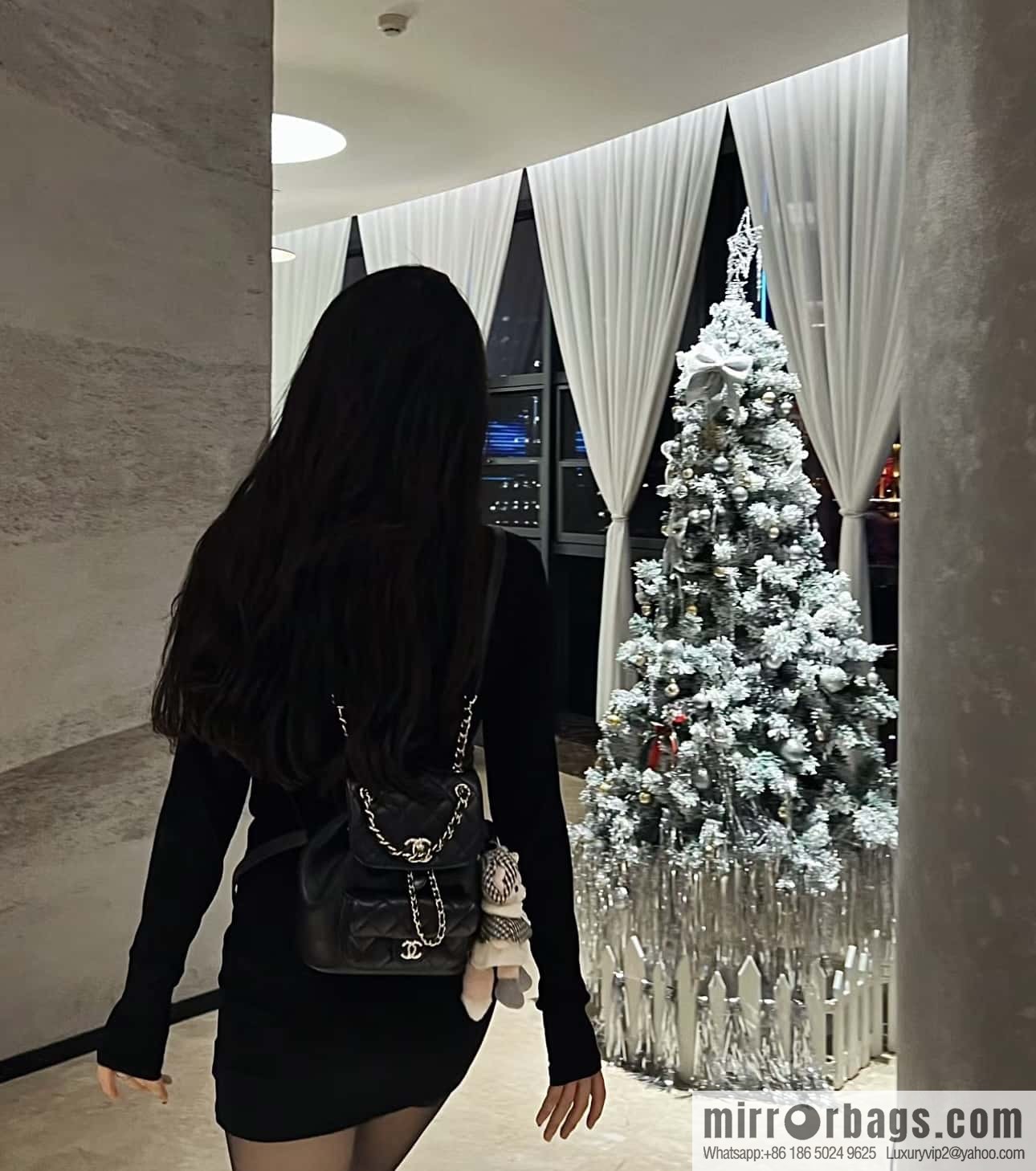 CHANEL classic ten thousand years duma small backpack AS2908 black