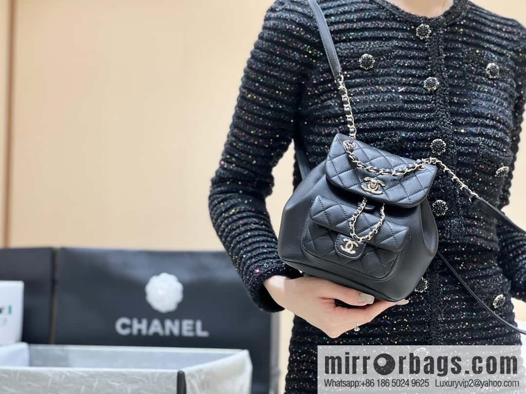 CHANEL classic ten thousand years duma small backpack AS2908 black