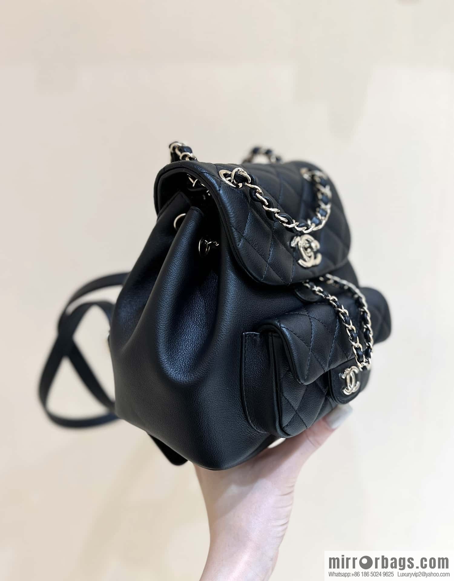 CHANEL classic ten thousand years duma small backpack AS2908 black