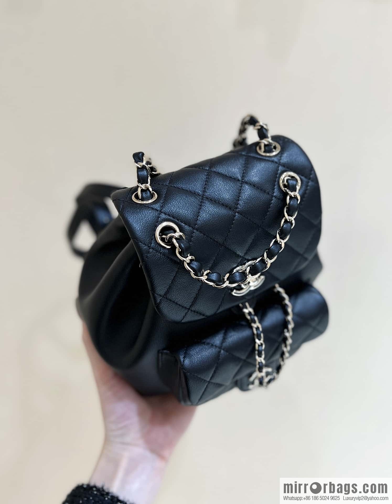 CHANEL classic ten thousand years duma small backpack AS2908 black