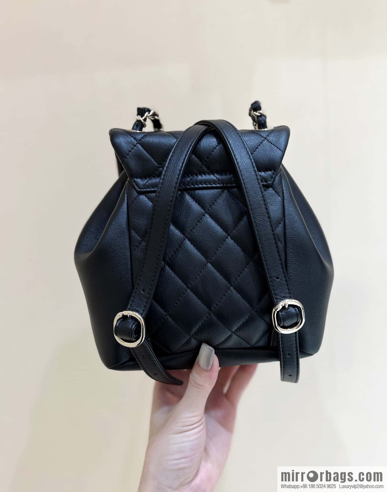 CHANEL classic ten thousand years duma small backpack AS2908 black