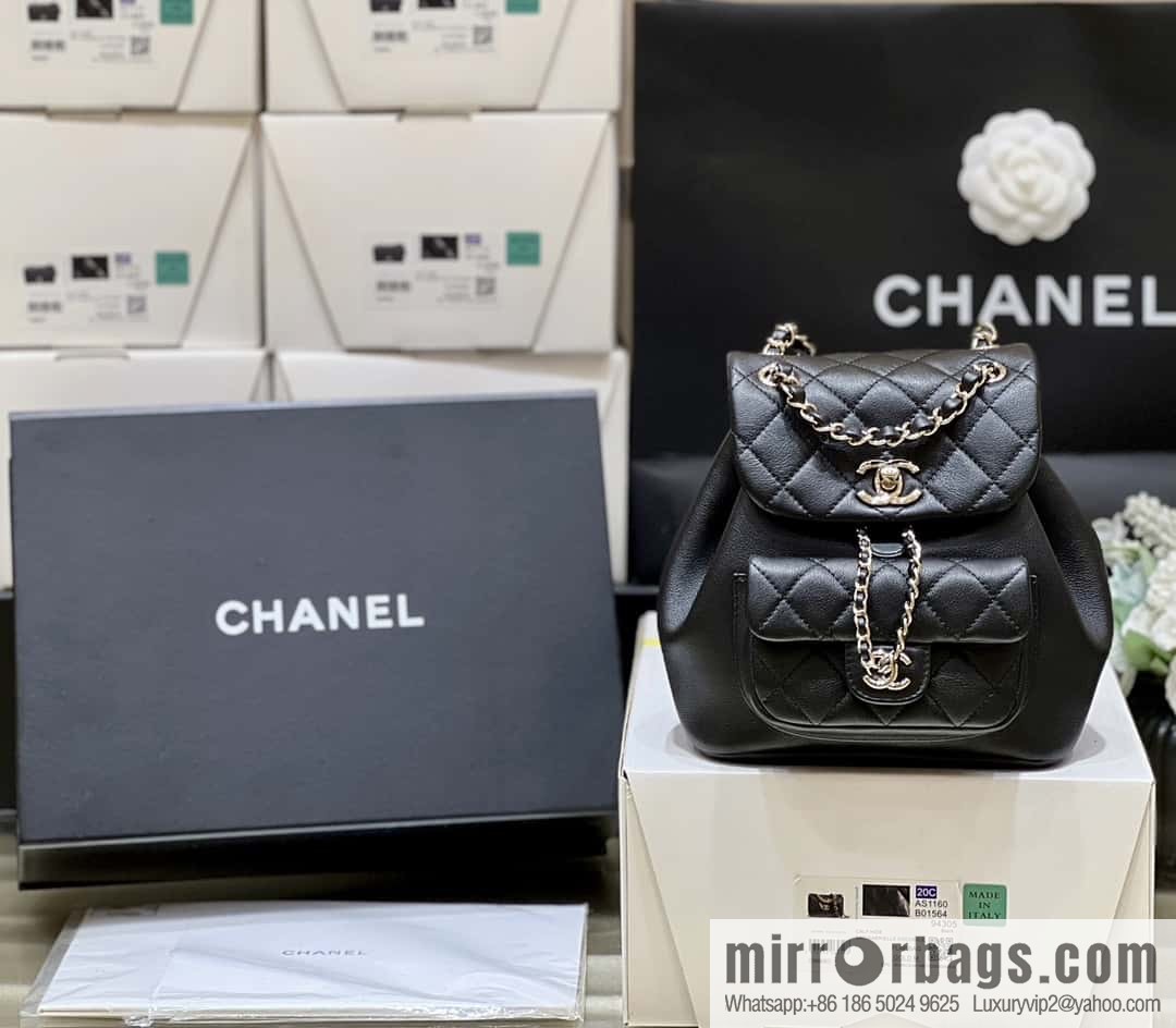 CHANEL classic ten thousand years duma small backpack AS2908 black