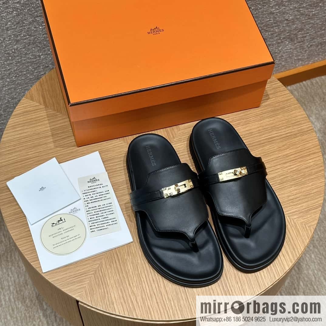 Hermès 258 Empire, plain weave/swift black/89/Black