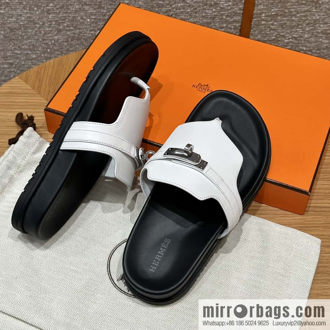 Hermès 258 Empire, plain weave/swift pure white/01/Blanc