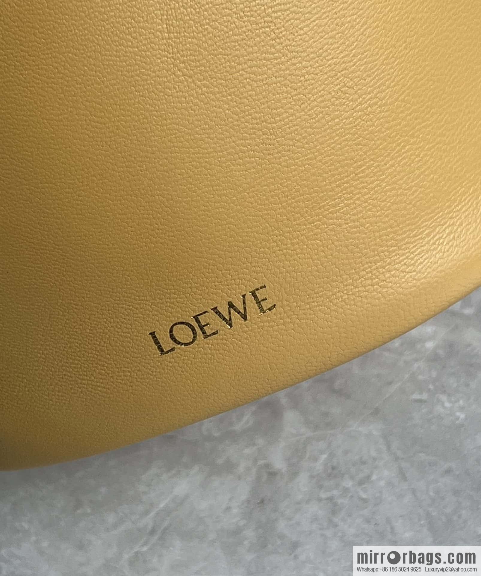LOEWE Flamenco Purse Bucket Handbag 0806 Yellow