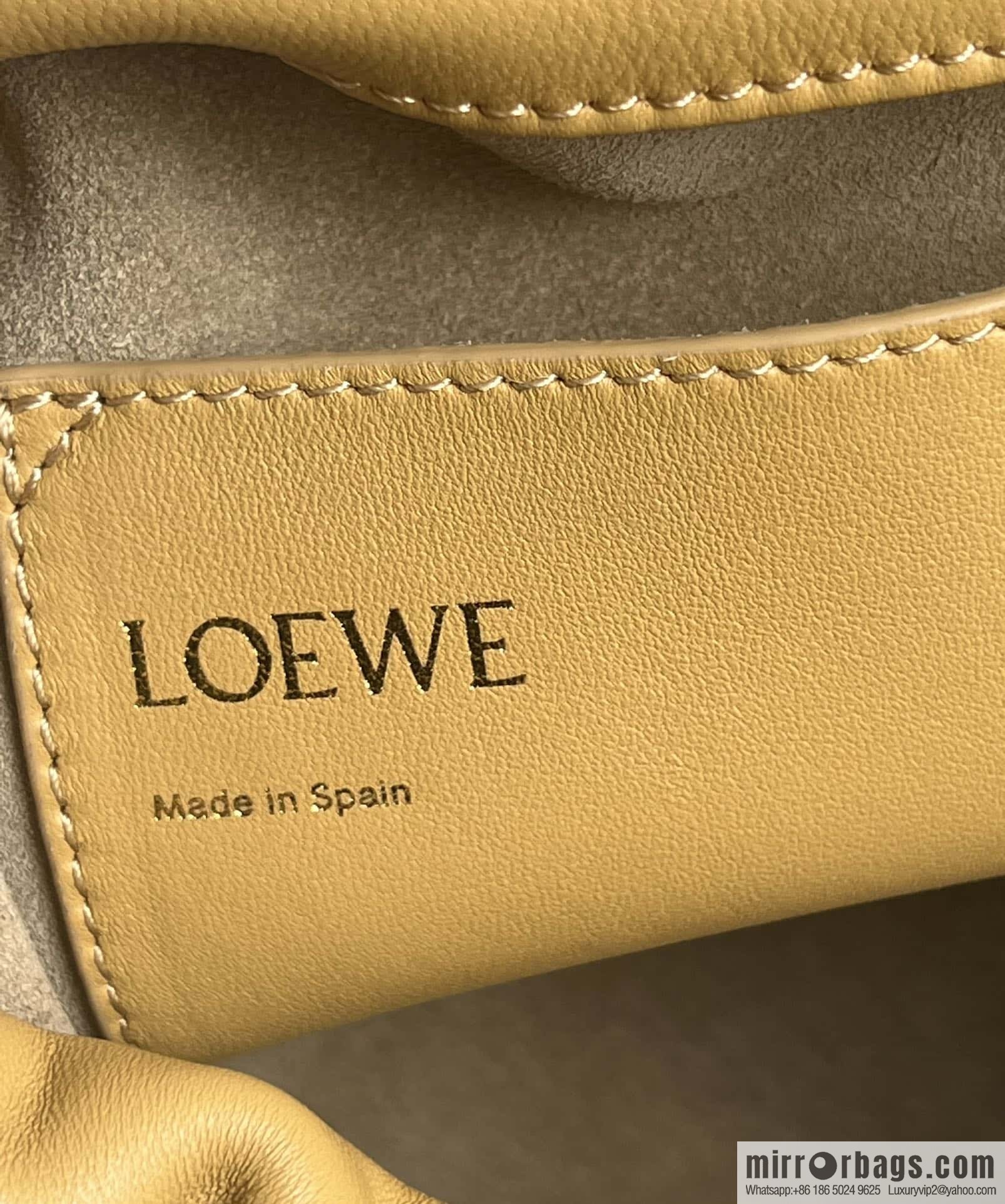 LOEWE Flamenco Purse Bucket Handbag 0806 Yellow