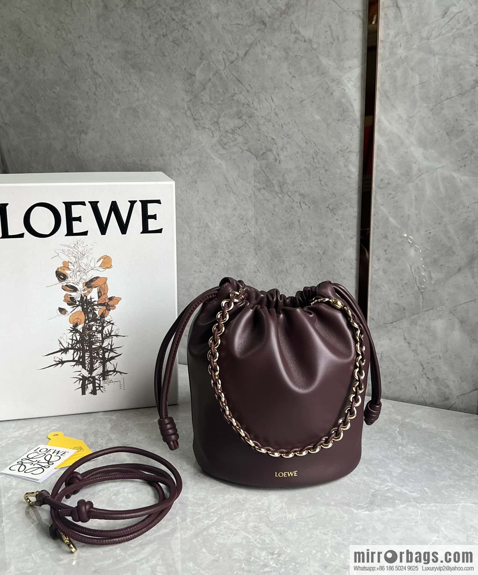 LOEWE Flamenco Purse Bucket Handbag 0806