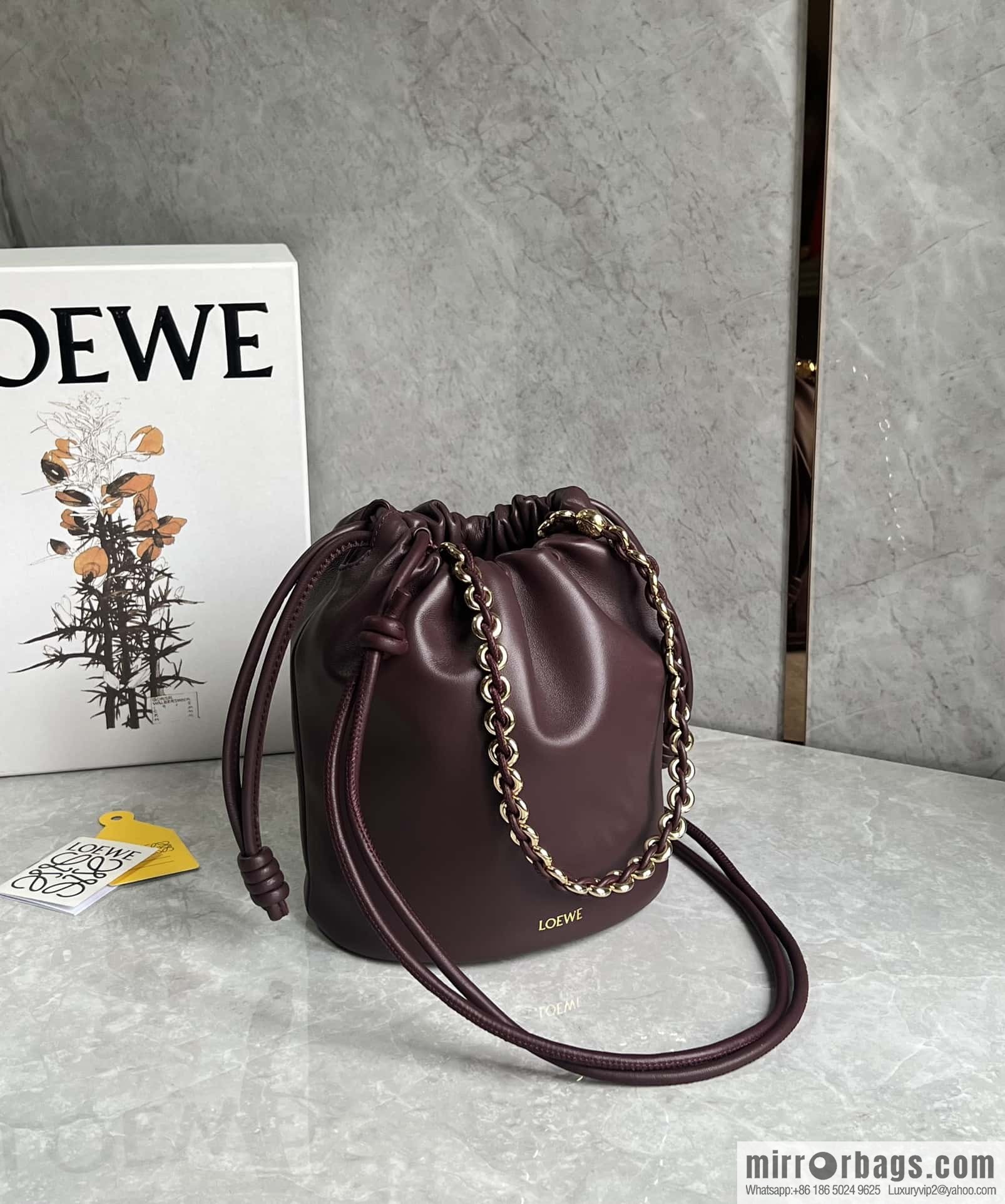 LOEWE Flamenco Purse Bucket Handbag 0806