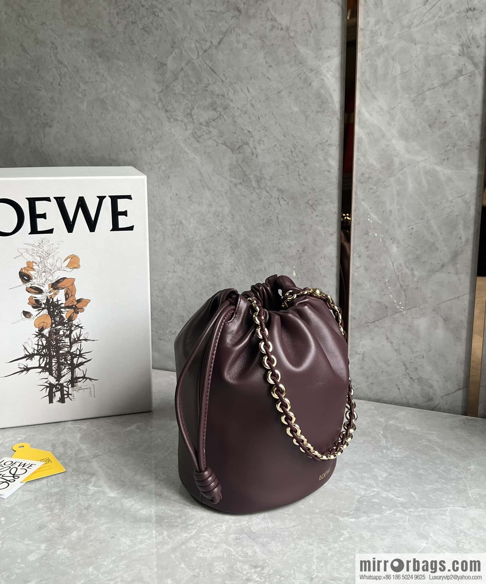 LOEWE Flamenco Purse Bucket Handbag 0806