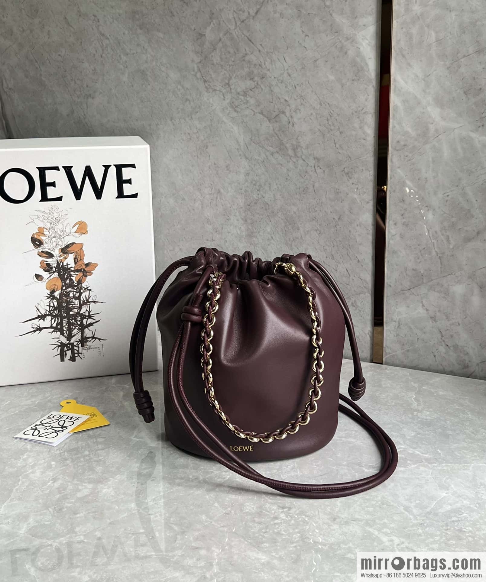 LOEWE Flamenco Purse Bucket Handbag 0806