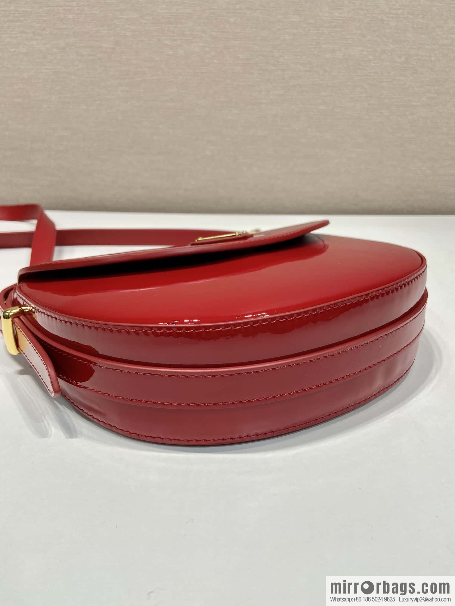 PRADA 🎉 new saddle bag 🎉 1BA349 patent leather 🎉🎉 red