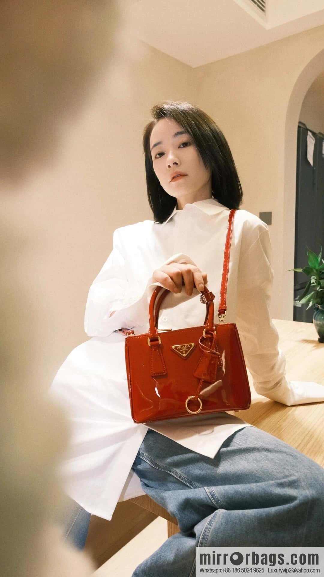 PRADA 🎉 mini killer 🎉 1BA906 patent leather 🎉🎉 red