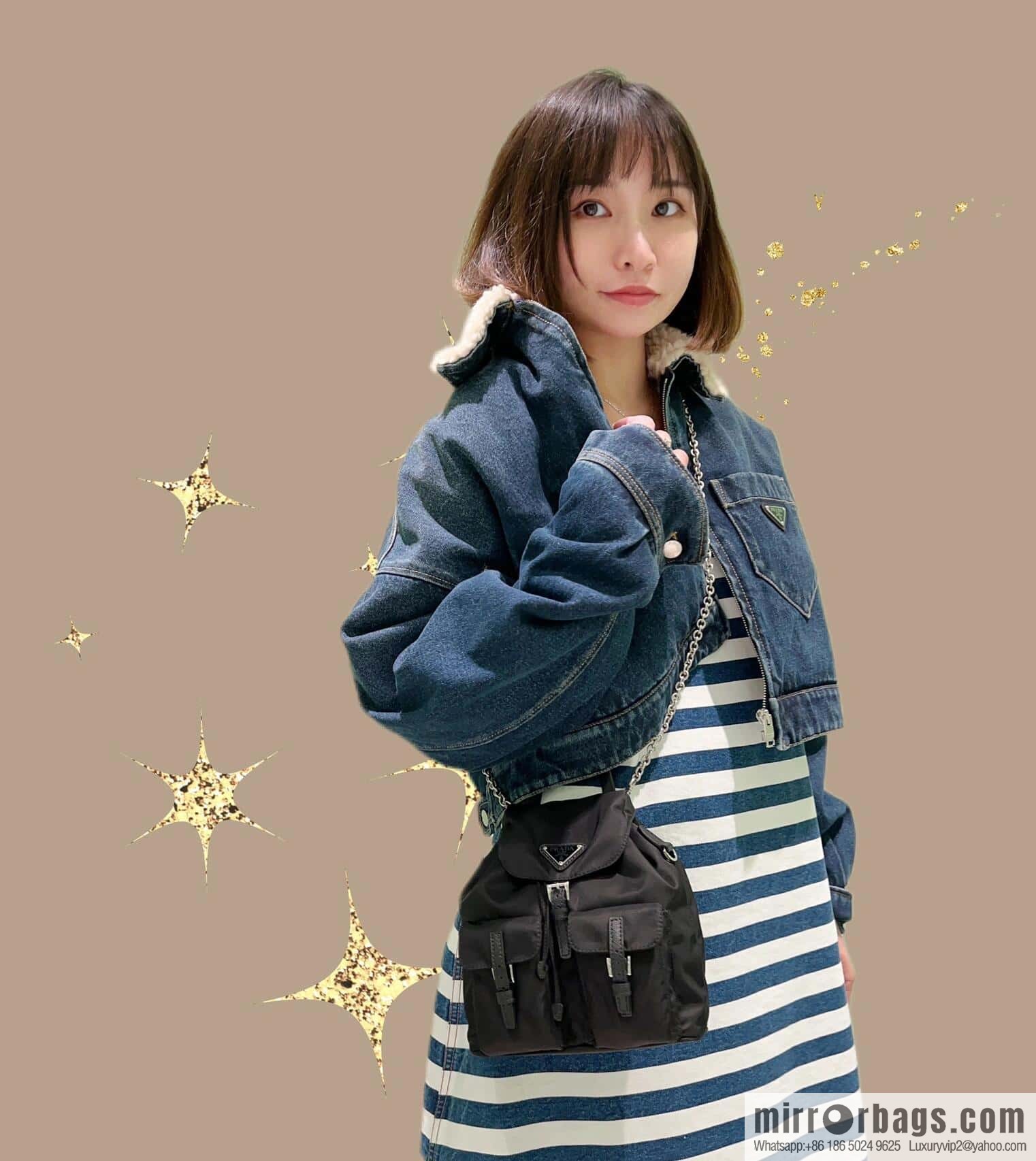 PRADA 🎉 mini backpack 🎉 1BH029 upgraded version 🎉🎉 black