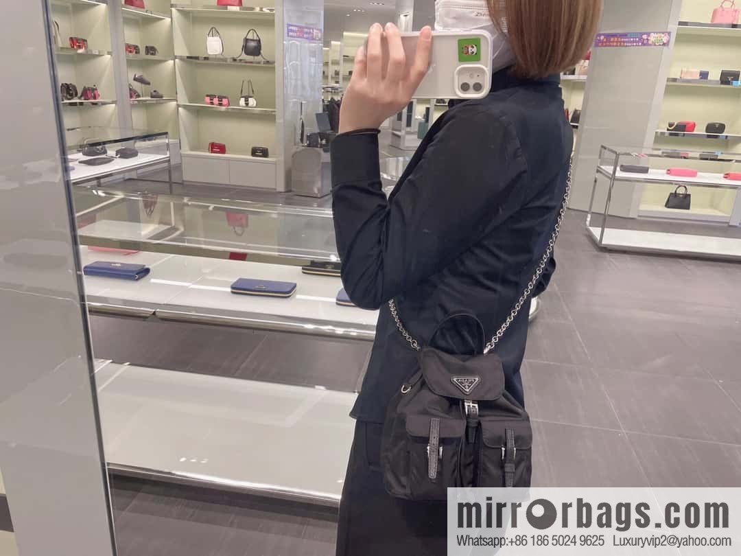 PRADA 🎉 mini backpack 🎉 1BH029 upgraded version 🎉🎉 black