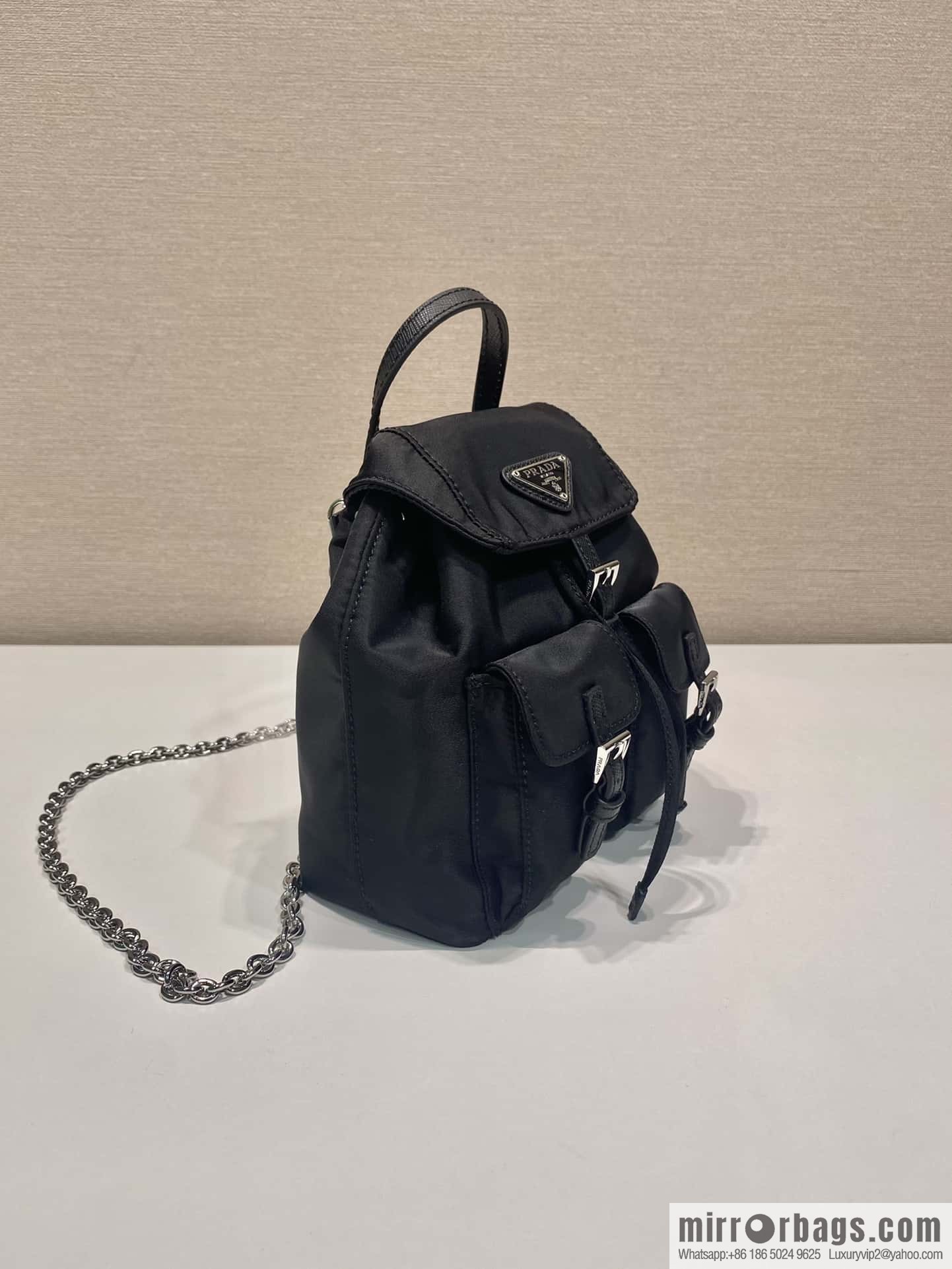 PRADA 🎉 mini backpack 🎉 1BH029 upgraded version 🎉🎉 black