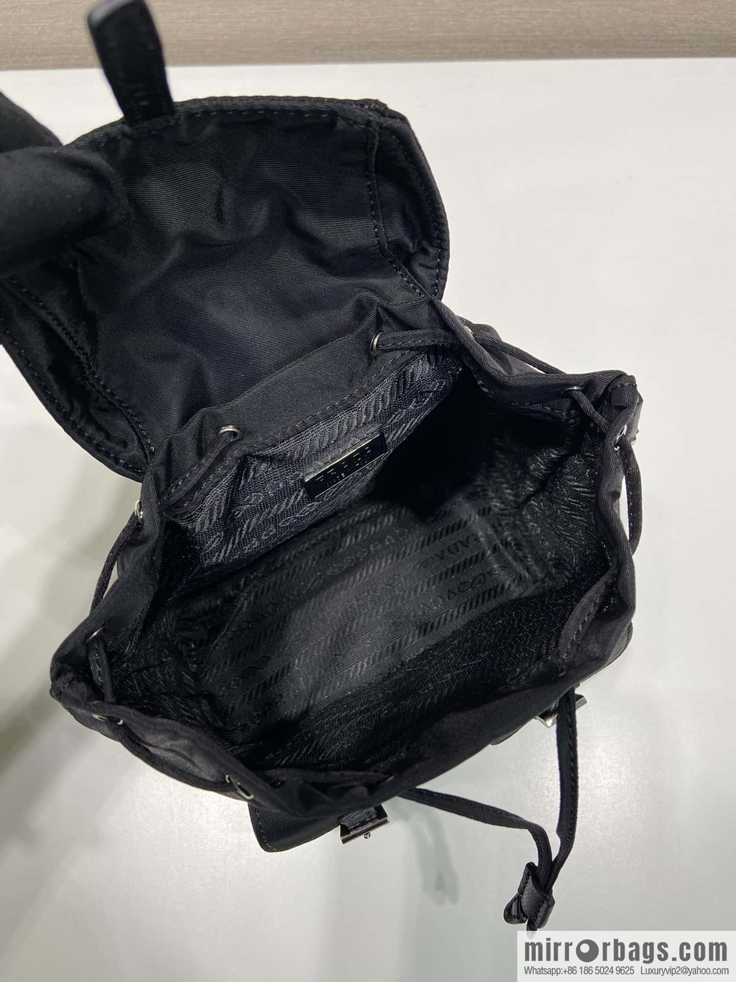 PRADA 🎉 mini backpack 🎉 1BH029 upgraded version 🎉🎉 black