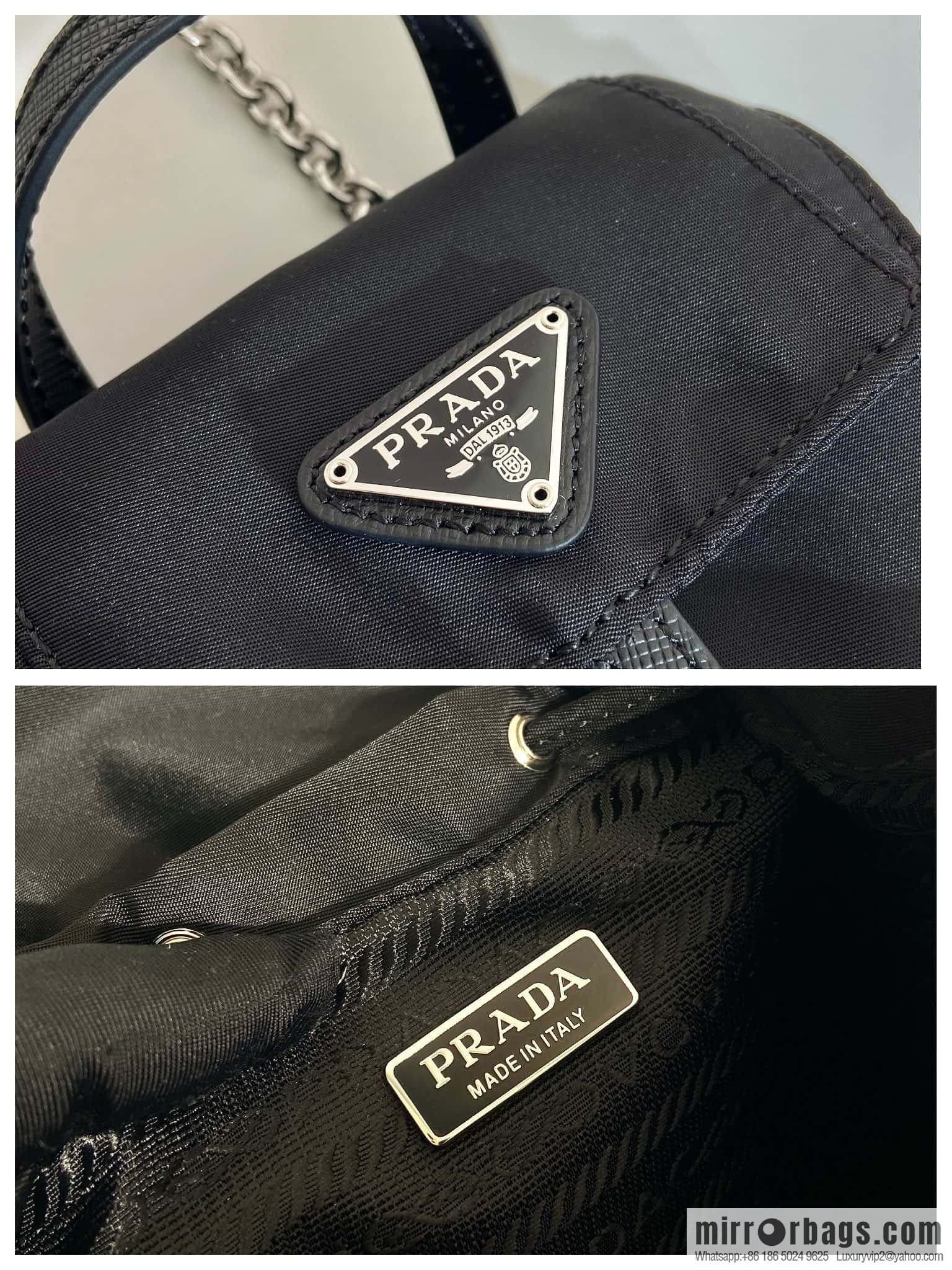 PRADA 🎉 mini backpack 🎉 1BH029 upgraded version 🎉🎉 black