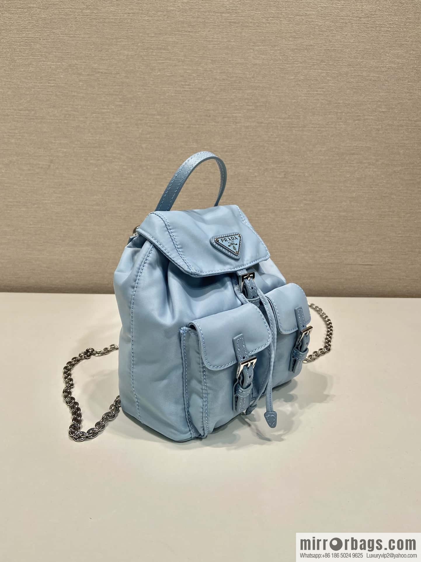 PRADA 🎉 mini backpack 🎉 1BH029 upgrade 🎉🎉 light blue