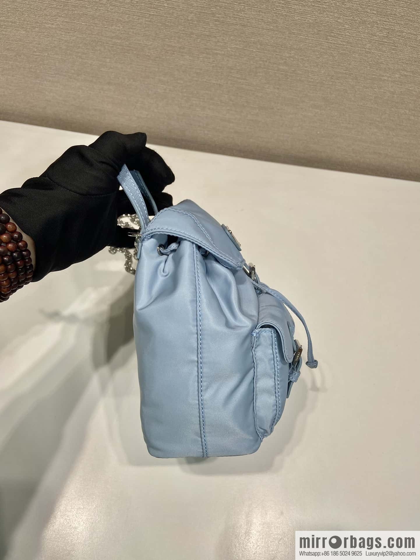 PRADA 🎉 mini backpack 🎉 1BH029 upgrade 🎉🎉 light blue