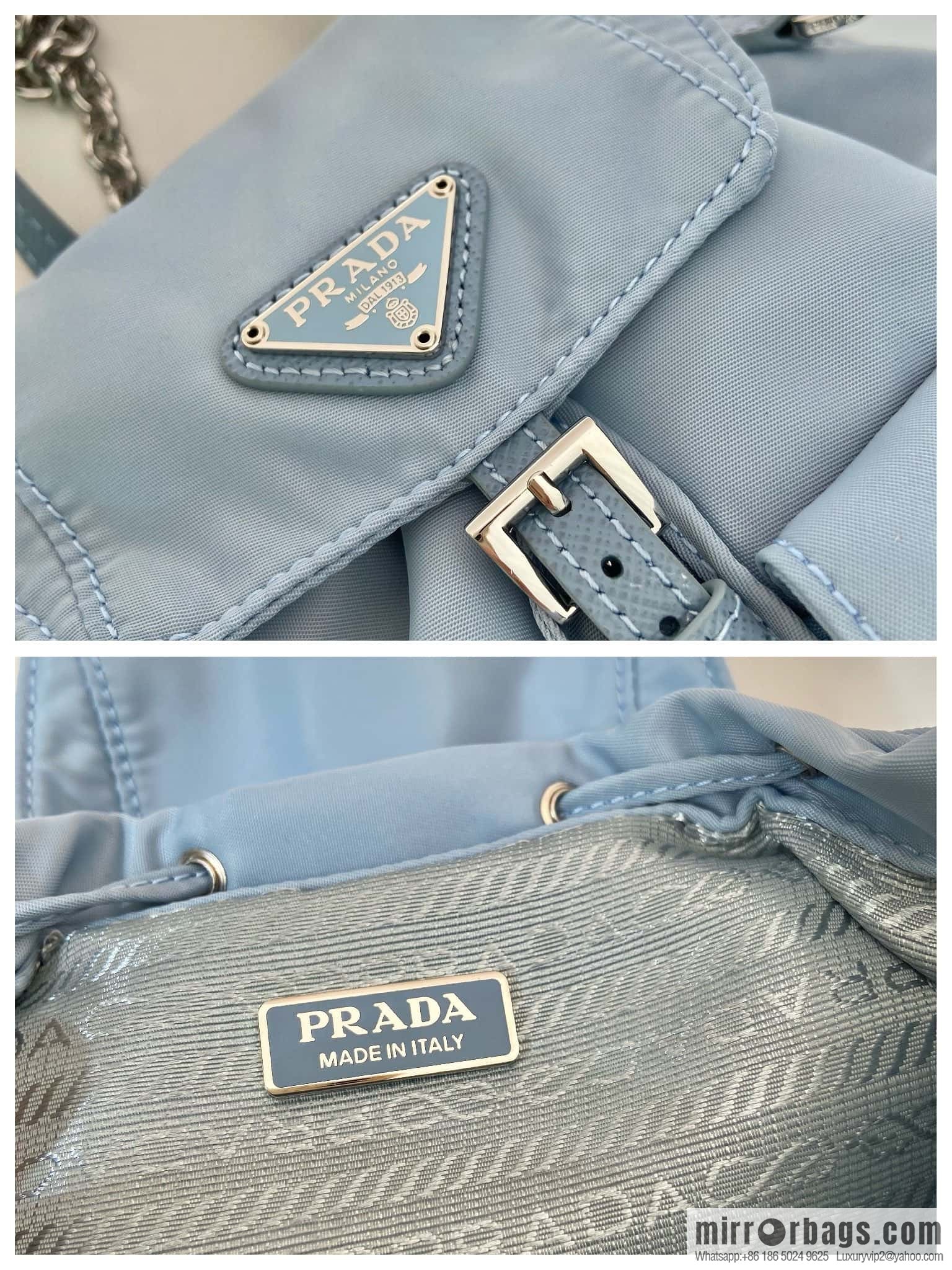 PRADA 🎉 mini backpack 🎉 1BH029 upgrade 🎉🎉 light blue