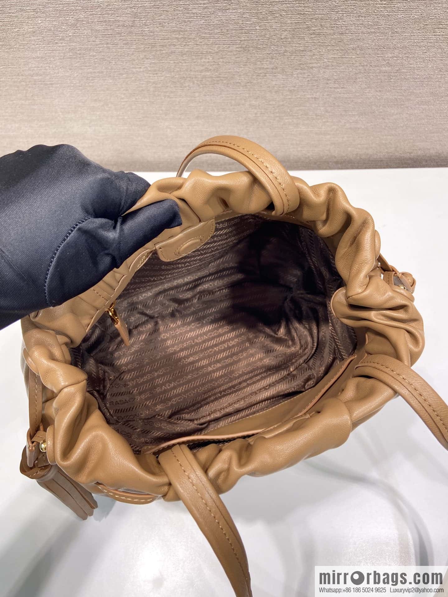 PRADA 🎉 new lucky bag 🎉 1BG541 small sheepskin 🎉🎉 brown