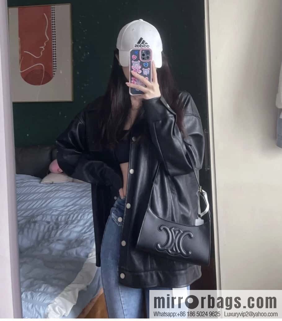 CELINE's new armpit bag series TRIOMPHE handbag 198153 black